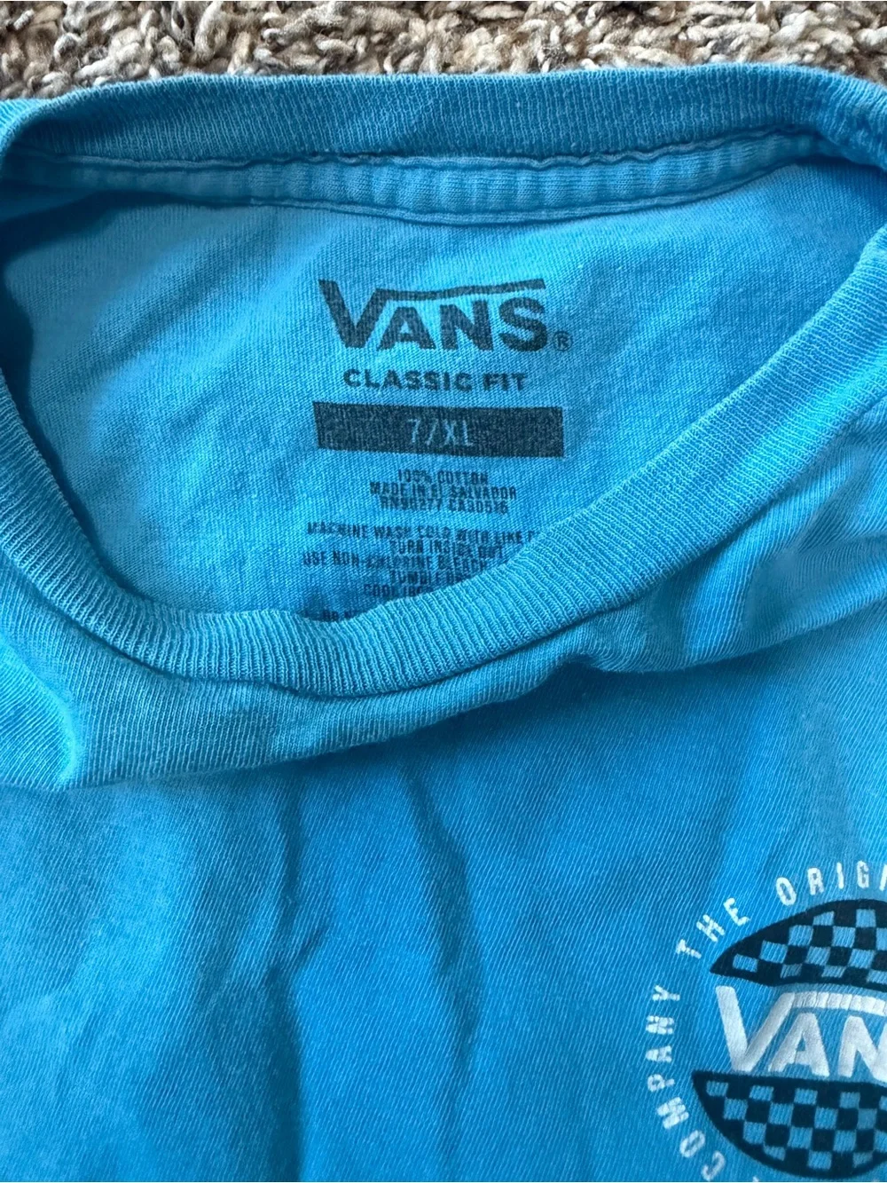 Vans Turquoise Crew Neck Logo Tee